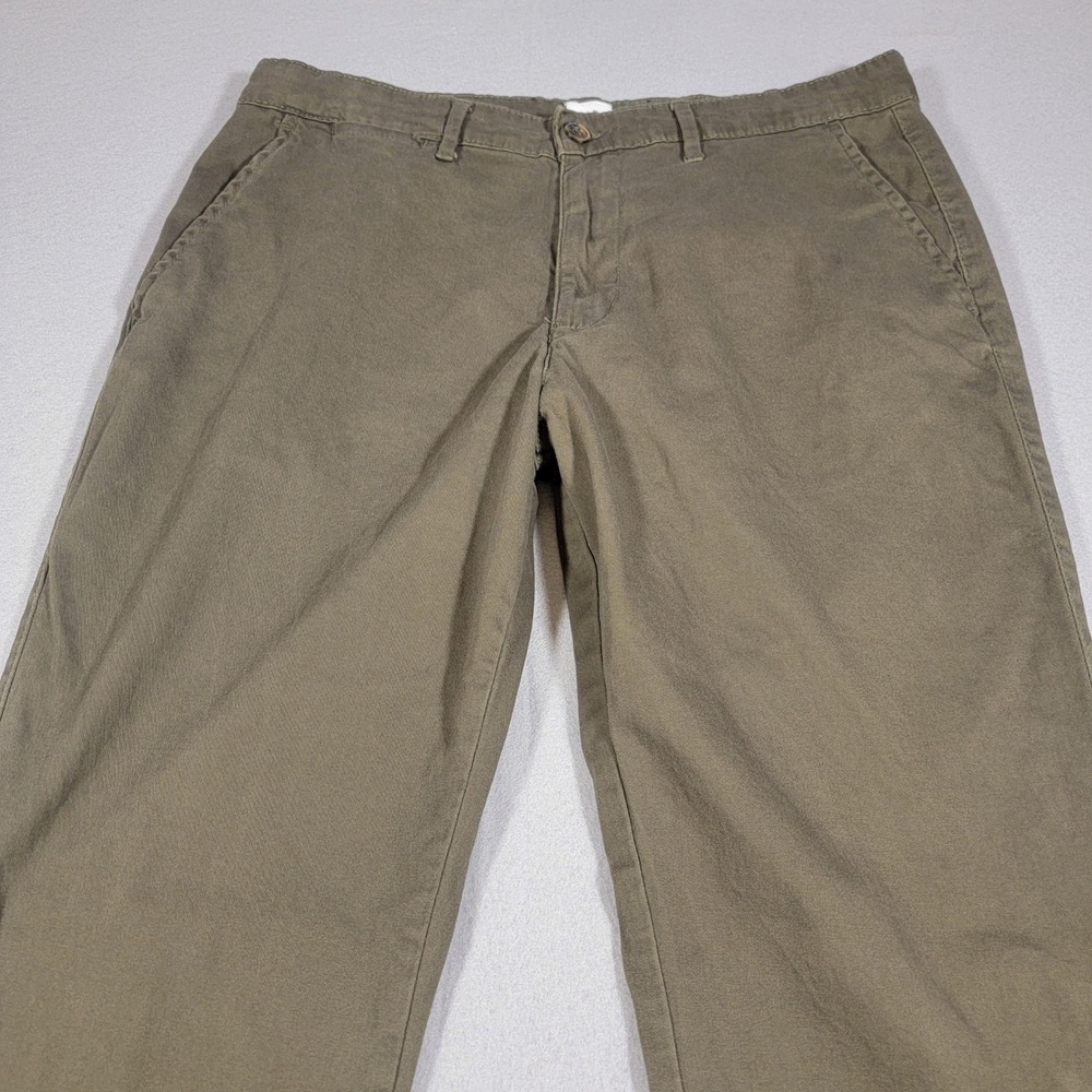 GAP Mens Essential Khaki Slim Olive Green Casual Chino Pants Trousers Size 32x32
